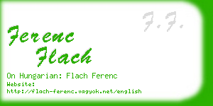 ferenc flach business card
